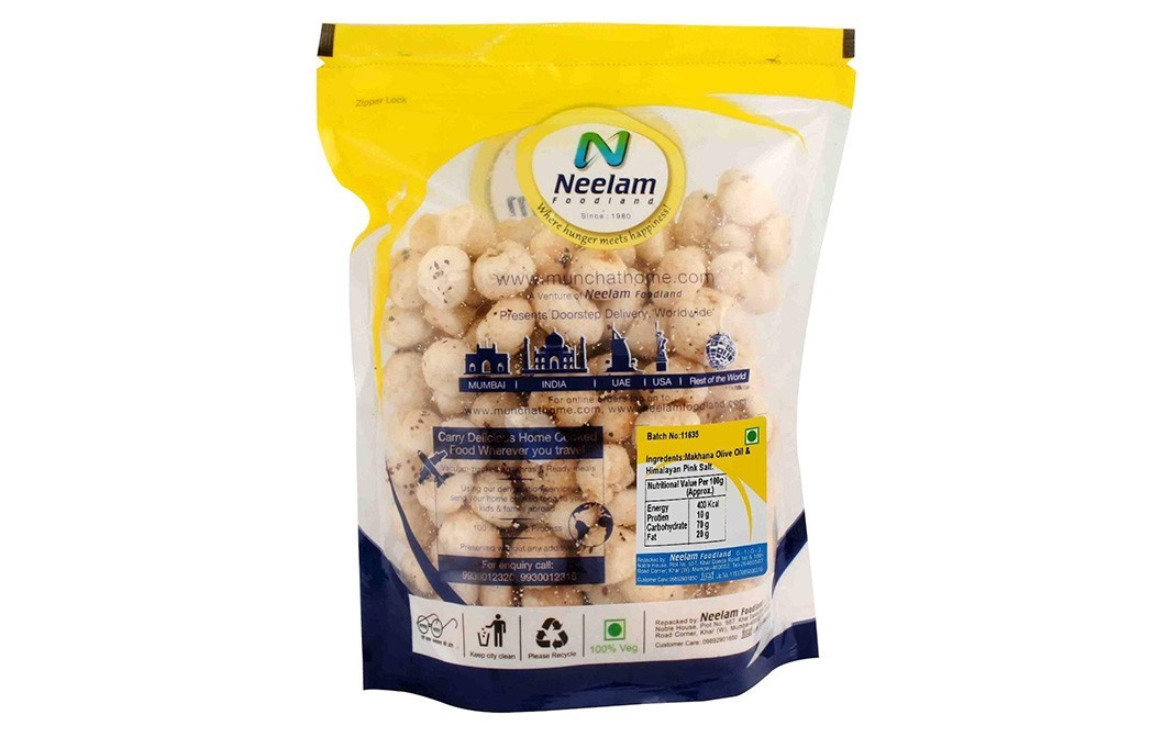 Neelam Foodland Special Roasted Makhana (Himalayan Pink Salt)   Pack  90 grams